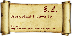Brandeiszki Levente névjegykártya